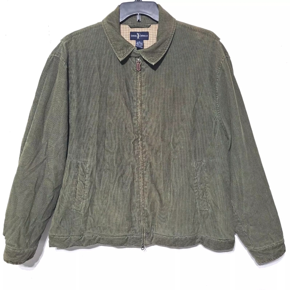 Corduroy VINTAGE Daniel Cremieux Golf Jacket Harrington Full Zip pockets outdoor